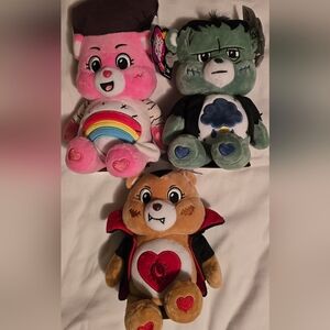 **NEW** Care Bears x Universal Monsters, 3 Plush - Dracula Bride Frankenstein